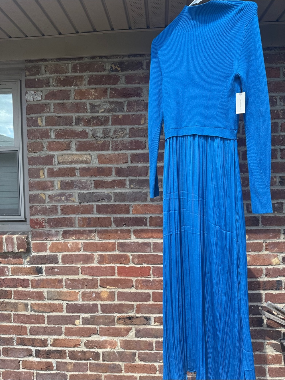 Anthropologie Thea Long-Sleeve Twofer Maxi Dress